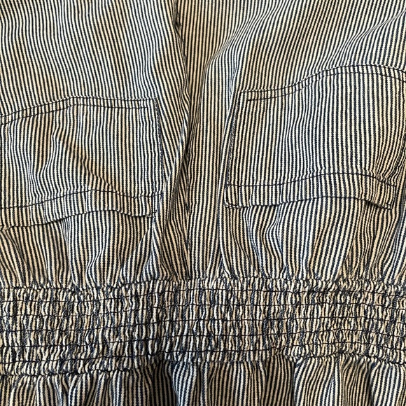 Ladies large tube top jumpsuit. Denim blue and white. - Picture 4 of 6